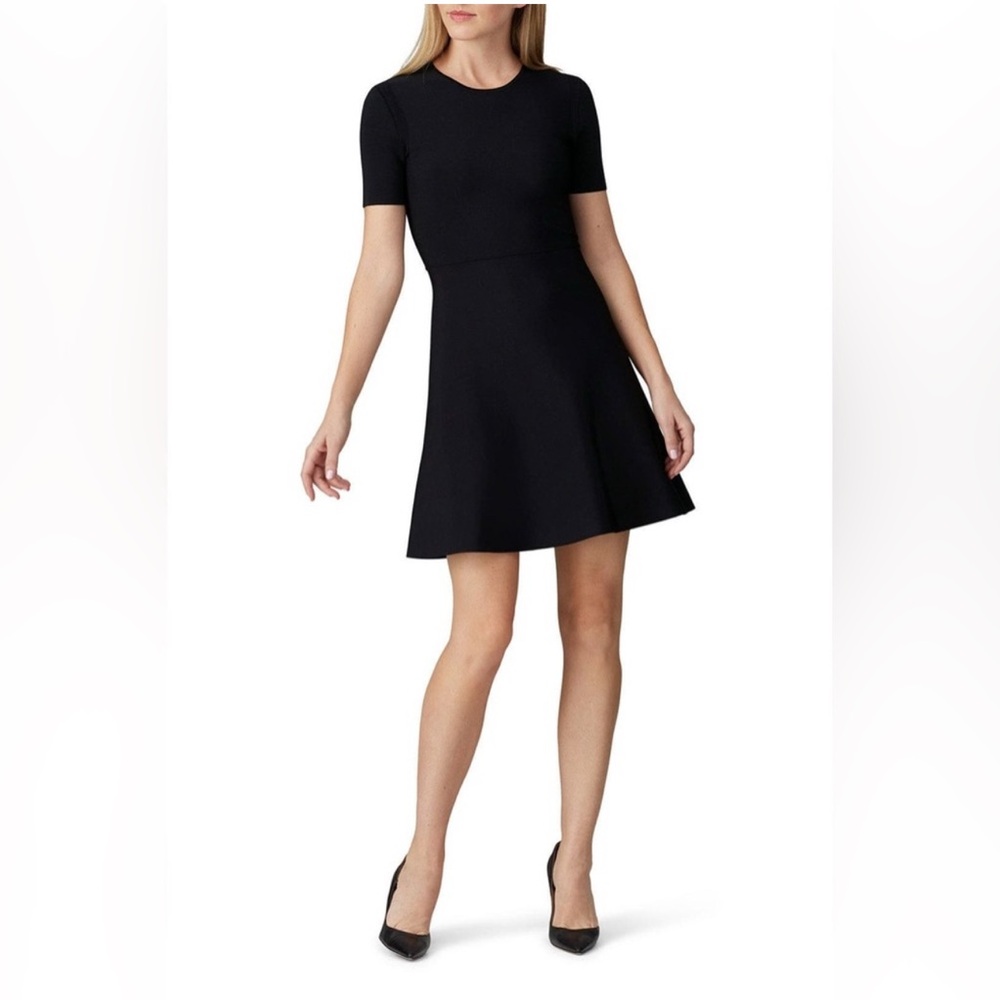 Theory Elegant Black A-Line Mini Dress